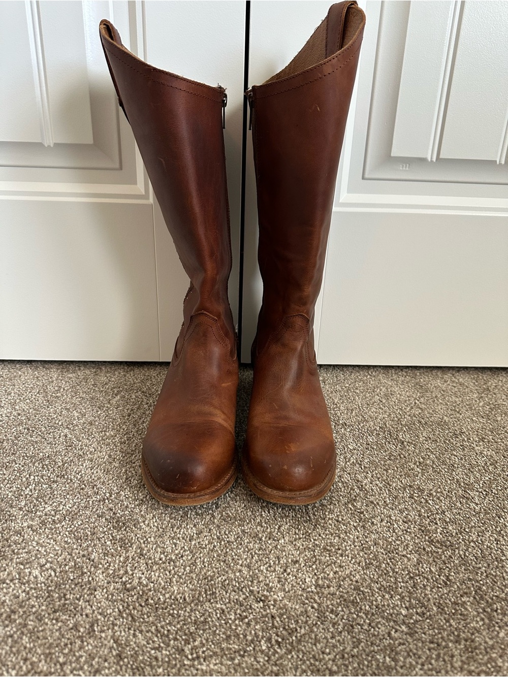 Sz 8 Freebird Rigger - Classic Hi/Low Leather Riding Boots - Brown